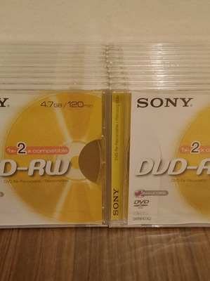 Sony DVD-RW 4.7GB 120min καινούριο πακέτο 20 τεμαχίων
