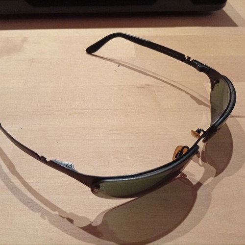 Emporio Armani sunglasses used, black with lens wear