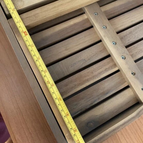 Wooden tray with stand like new, ideal for food or laptop