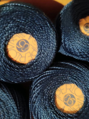 Cotton Perle knitting threads No 8 like new, pack of 10