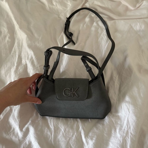 Calvin Klein re-lock bag like new, grey with card compartment