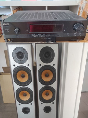 Sony STR-DH100 AV δέκτης μεταχειρισμένος με ηχεία δαπέδου 2,5 δρόμων