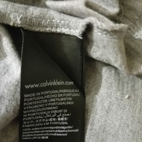 Calvin Klein men's T-shirt XXL gray like new, 100% cotton
