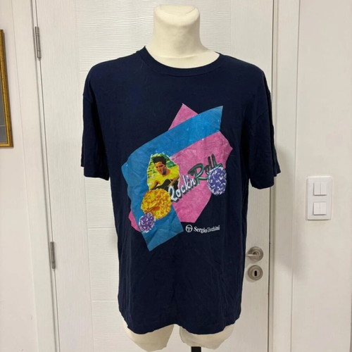 Sergio Tacchini Vintage 90s Large T-Shirt Made In Italy Rock N Roll Elvis