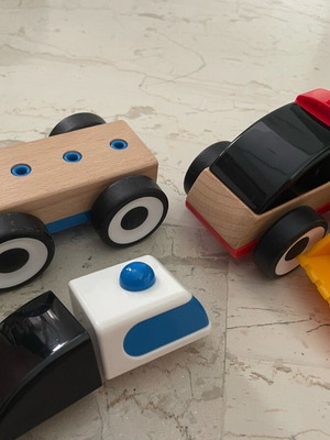 Wooden vehicles used, set of 3, IKEA