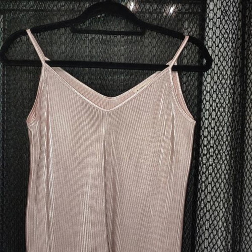 Metallic Rose Gold Pleated Top J.Stars like new, S/M