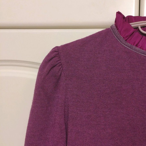 Bill Cost purple long-sleeve blouse with ruffles like new