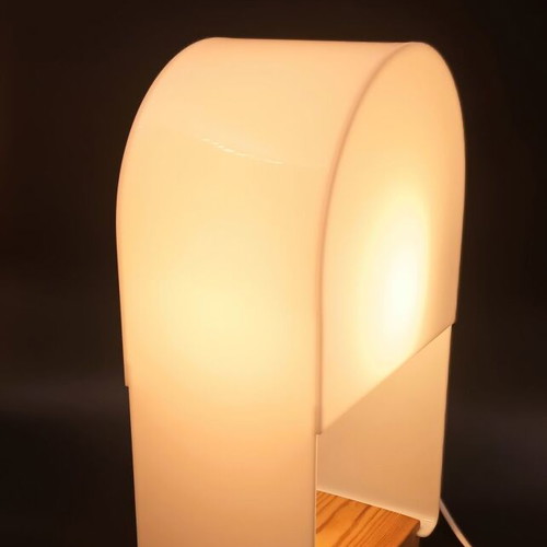 Table lamp model SANTORINI new, plexiglass and wood