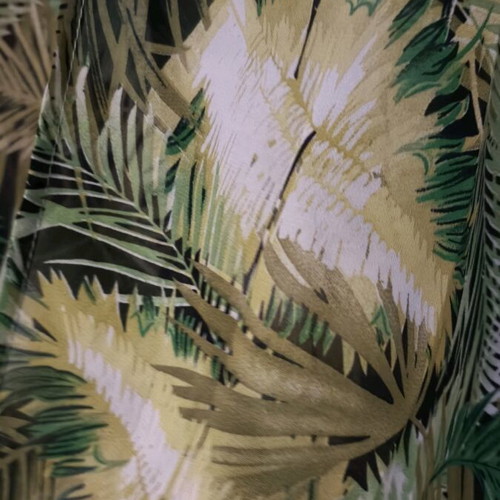 Summer kimono like new, green leaves, airy