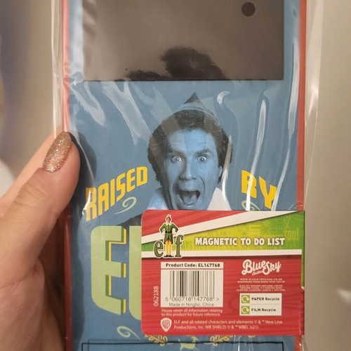 Elf notepad new with list and magnet for fridge