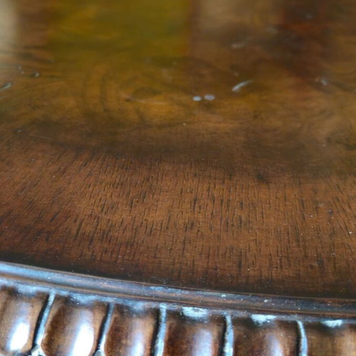 Oval carved dining table made of solid walnut wood like new