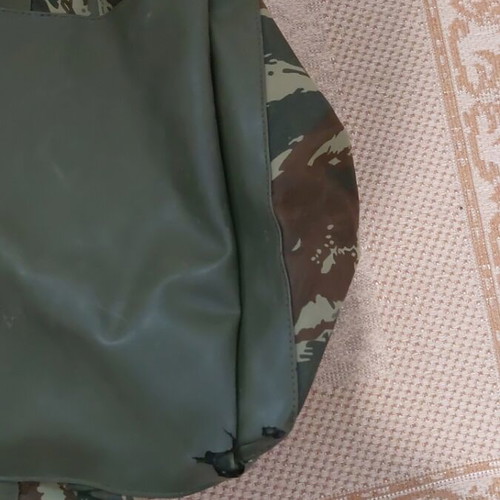 Pentagon camouflage military bag used with wear on 4 bottom corners