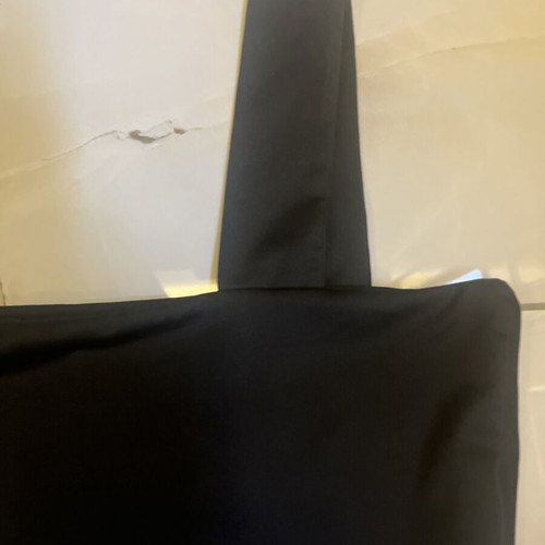 Black crop top minimal line, wide straps, square neckline, like new, size S