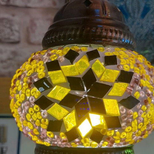 Table mosaic lamp 30cm handmade new
