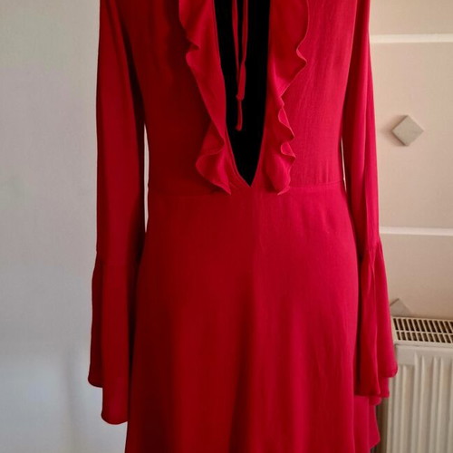 Pull & Bear red dress like new with crystals on shoulders