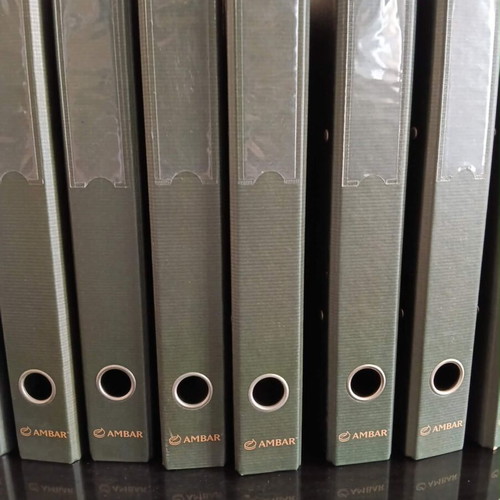 Ambar dark green binders like new, pack of 13 with 30 sleeves