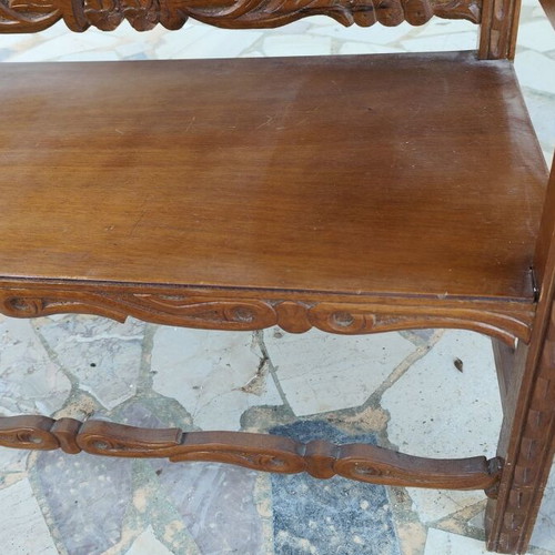 Wooden Skyriai style bench sofa used, handmade