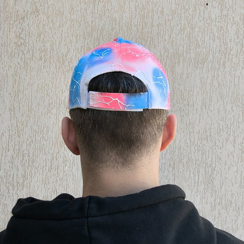 Handmade graffiti style painted hat new, colorful, one size