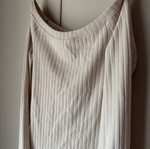 Gina Tricot blouse like new, beige, bell sleeves, off-shoulder