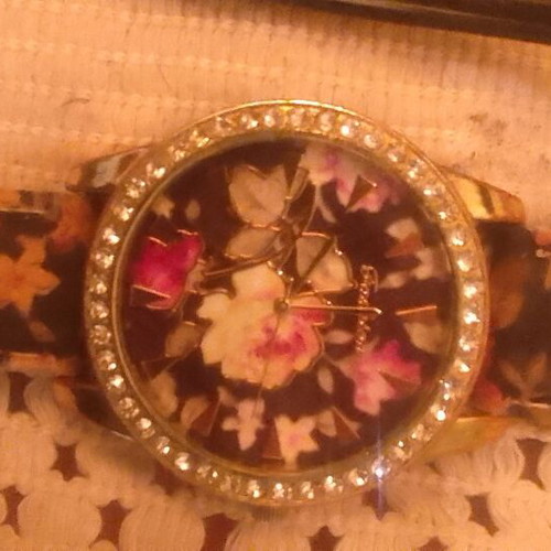 Women's wall watch new with multicolor floral strap