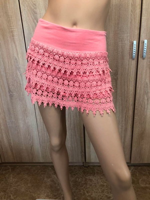 Pink skirt shorts size S with polyester elastane
