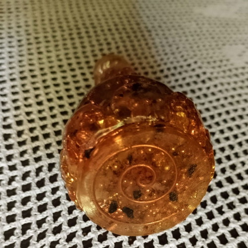 Therapeutic orgonite like new, Stoupa pagoda with copper and tourmaline