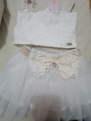Baby clothing set new, 3 pieces top, skirt and jacket