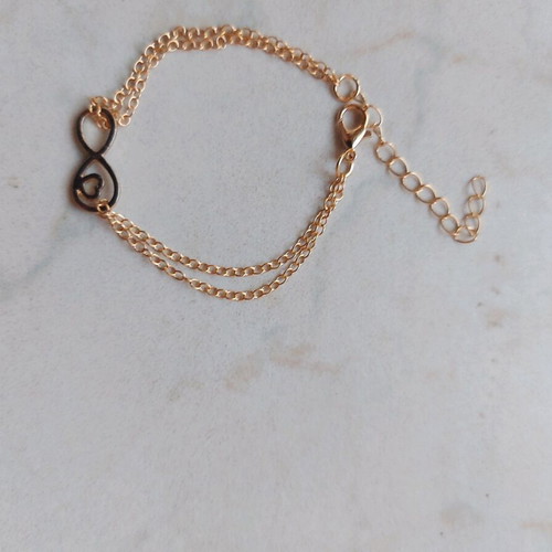 Infinity women's bracelet new, gold-colored