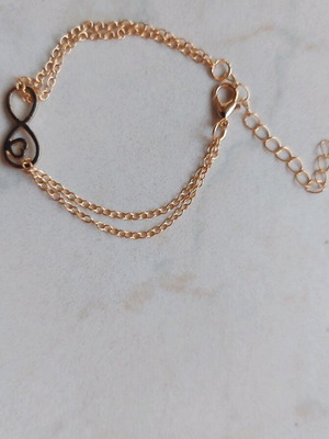Infinity women's bracelet new, gold-colored