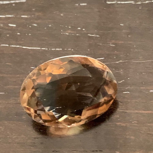 Natural golden smoky quartz unheated, clean 22.5 cts oval cut