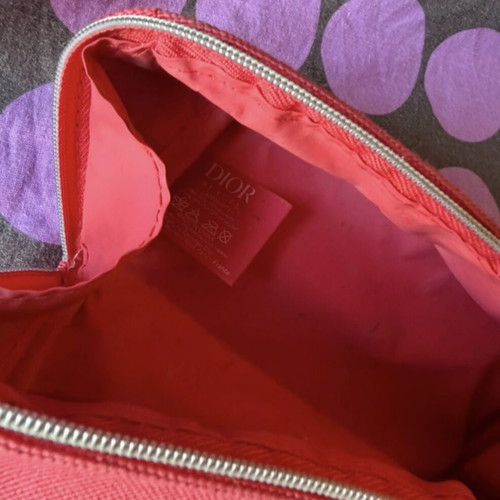 Dior toiletry bag like new, red