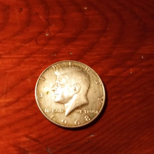 US Half Dollar Coin 1968 used