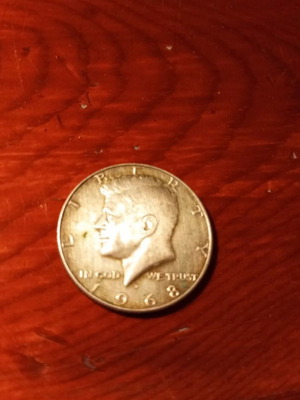 US Half Dollar Coin 1968 used
