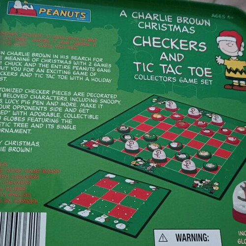 Snoopy Peanuts checkers and tic tac toe like new, original