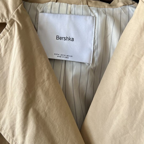 Bershka Beige Trench Coat Size M Like New