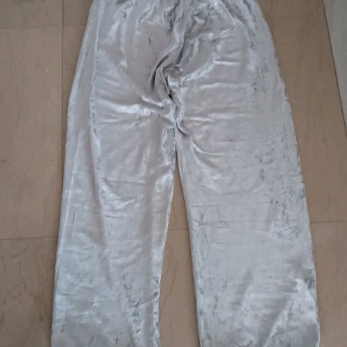 Pinco velour pants like new, size L (fits M), gray-silver