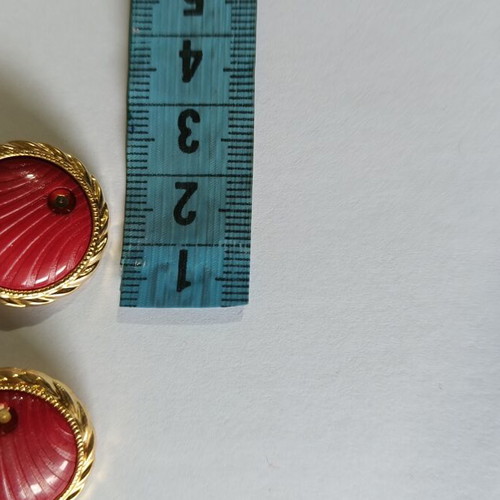 Buttons burgundy with gold, two sizes, new