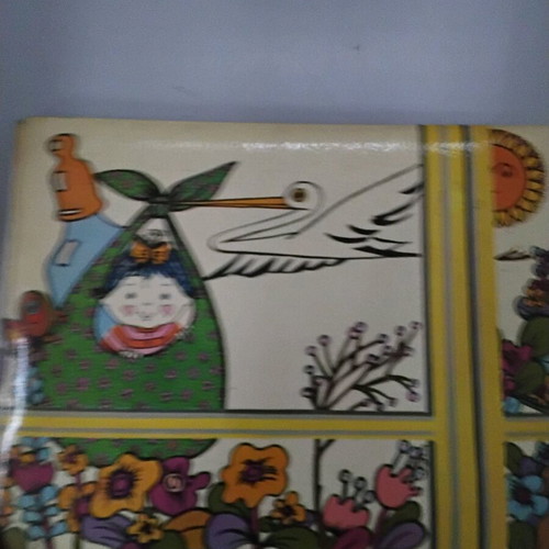 Vintage baby album for girl new, slightly faded