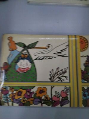 Vintage baby album for girl new, slightly faded