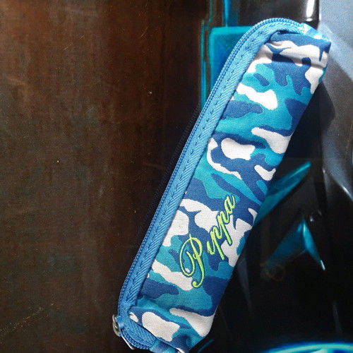 Pencil case like new with modern camouflage design