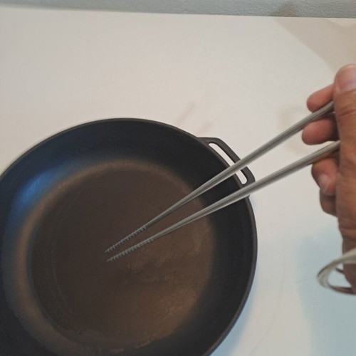Chopsticks silicone used, metal and silicone, Seria Japan