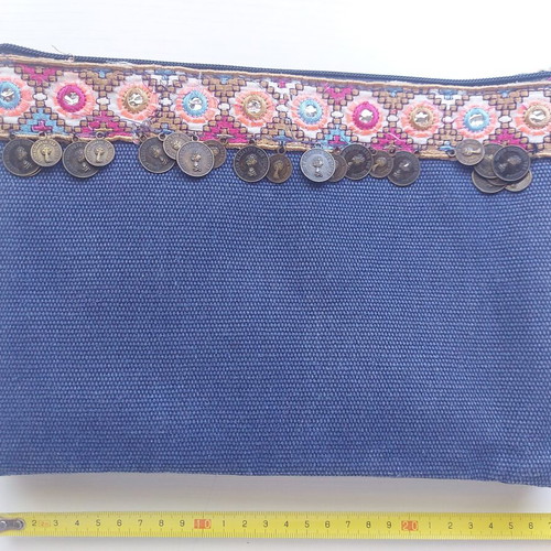 Boho crossbody bag new, blue