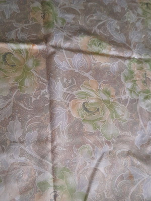 Satin printed fabric used for curtain 2.80×2.40 with stains