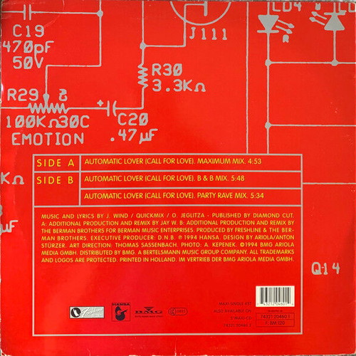 M.C. Sar & The Real McCoy Automatic Lover (Call For Love) The Remixes vinyl used