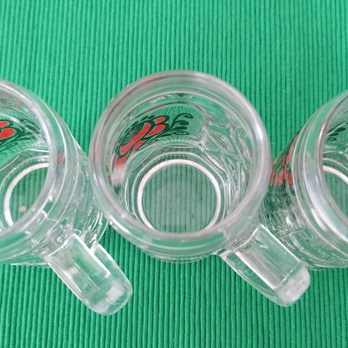 Mini Beer Glasses Stein Set of 6 like new with Oktoberfest style