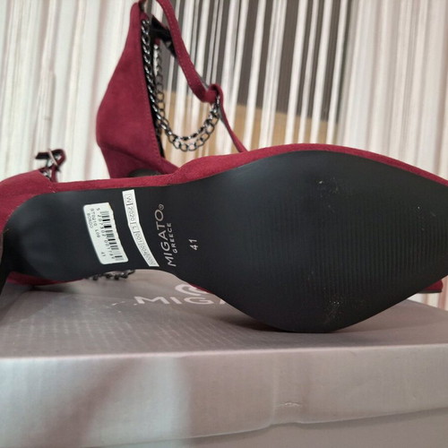 Migato burgundy high-heeled shoes new, size 41