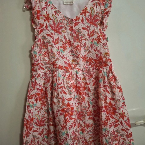 Orchestra floral dress for 8 years old, like new, red multicolor