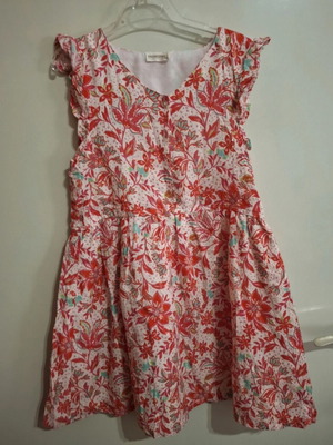 Orchestra floral dress for 8 years old, like new, red multicolor