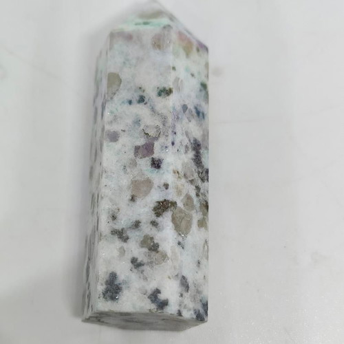 Jade Obelisk 6.5cm with Natural Multicolored Minerals like new