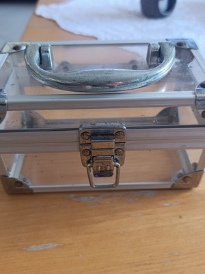 Storage box plexiglass with aluminum, like new